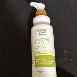 Raw Sugar sensitive skin body lotion.